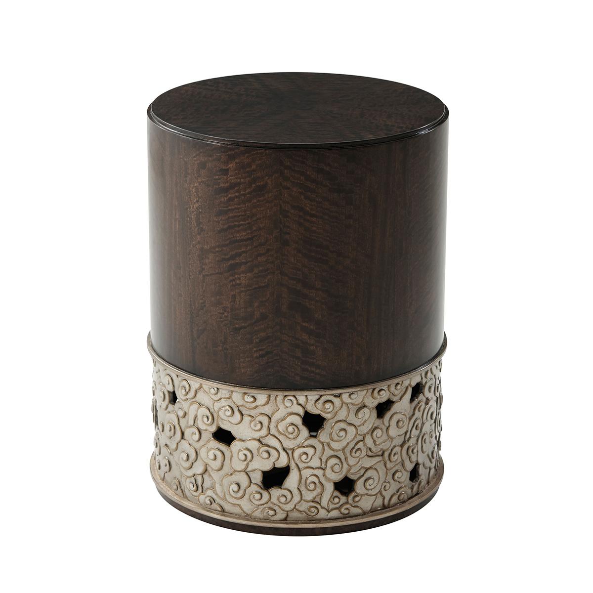 Camille Cylinder Accent Table For Sale