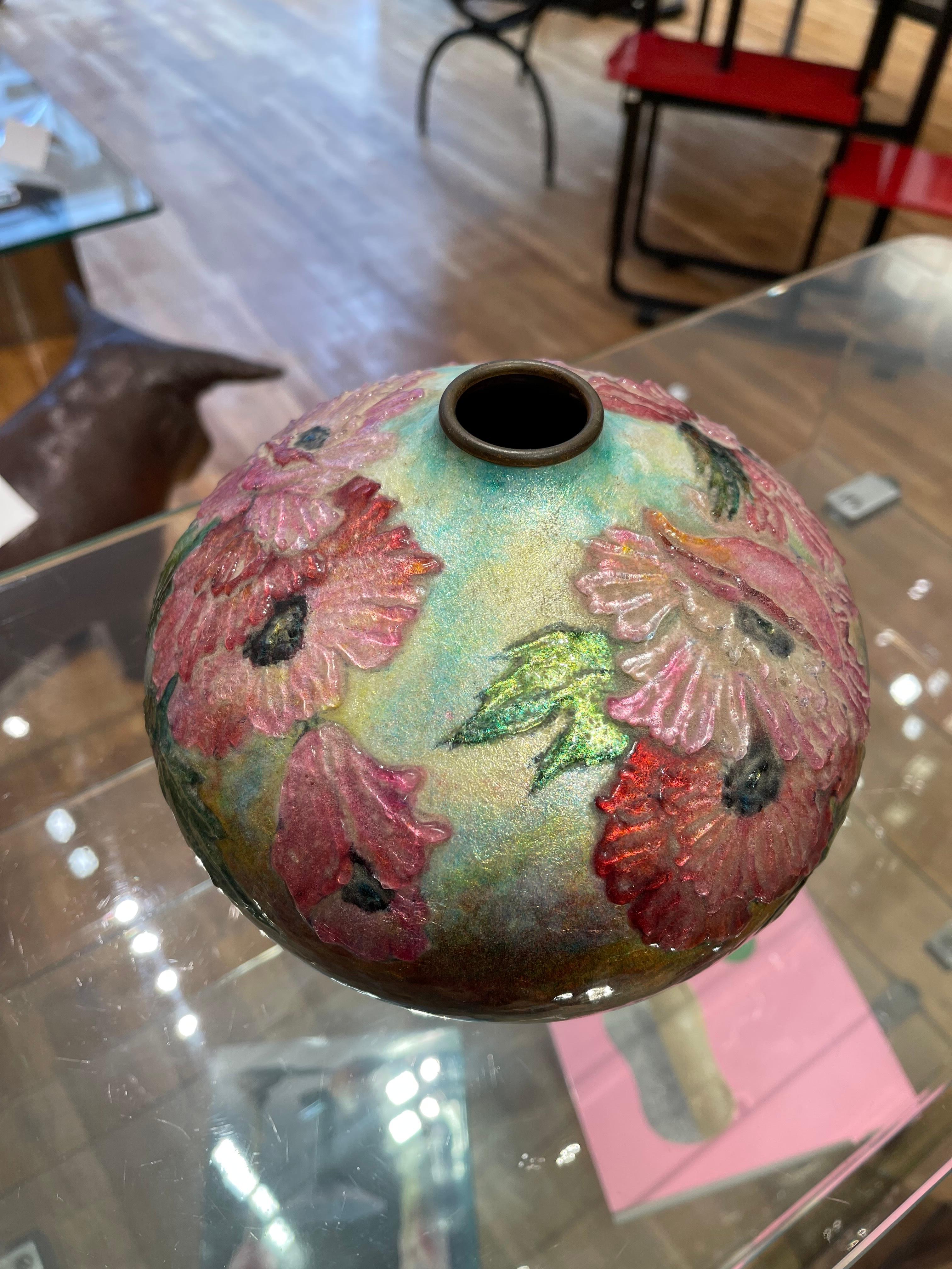 Camille FAURÉ (1874-1956), floral vase In Good Condition In Paris, FR