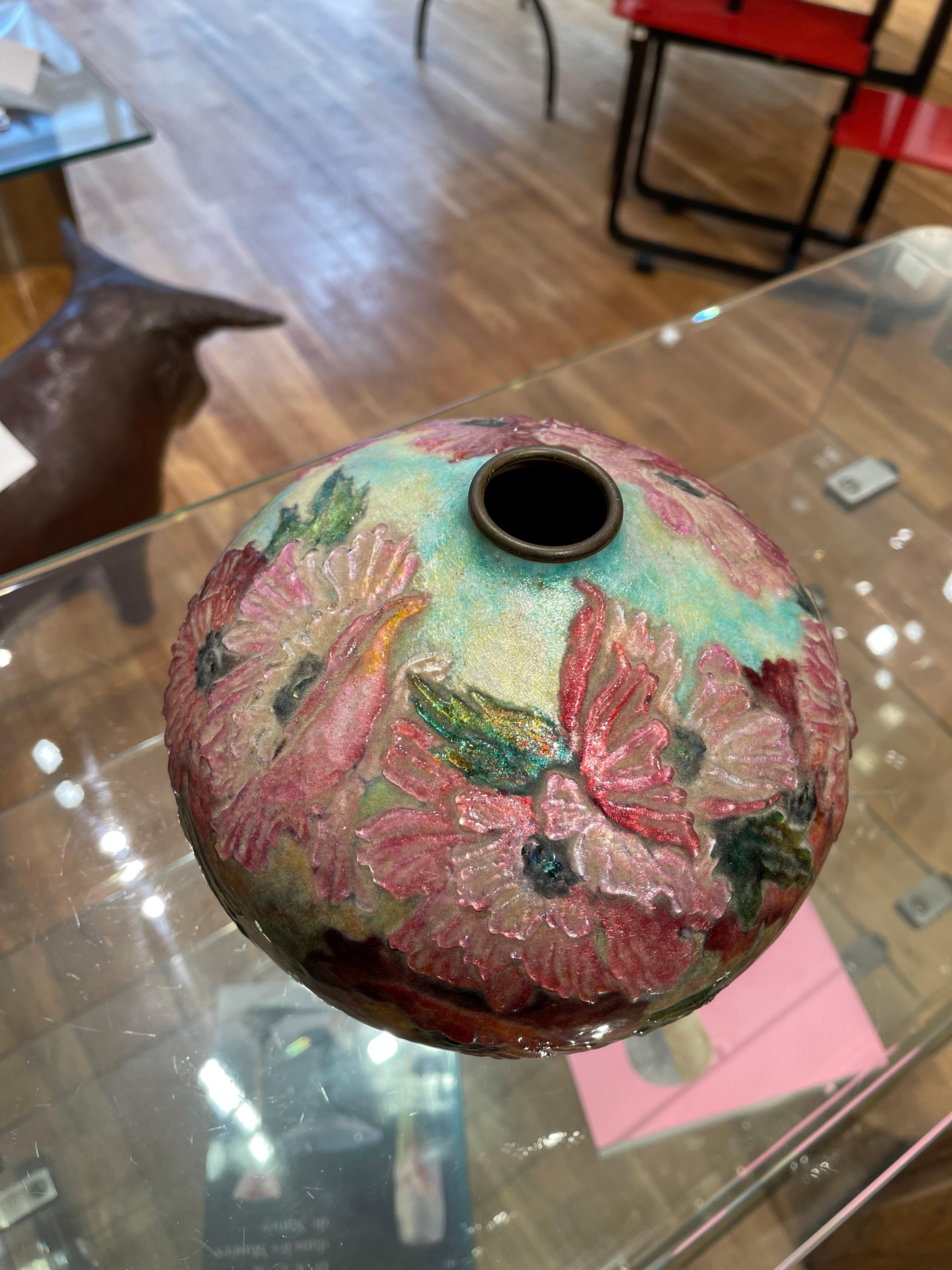 Early 20th Century Camille FAURÉ (1874-1956), floral vase