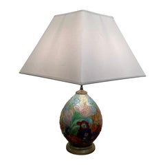 Camille FAURÉ (1874-1956), lampe de table émaillée