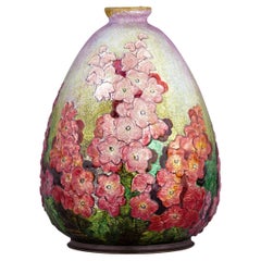 Vintage Camille Fauré Enamel Flora Vase
