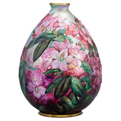 Camille Fauré Enamel Primrose Vase