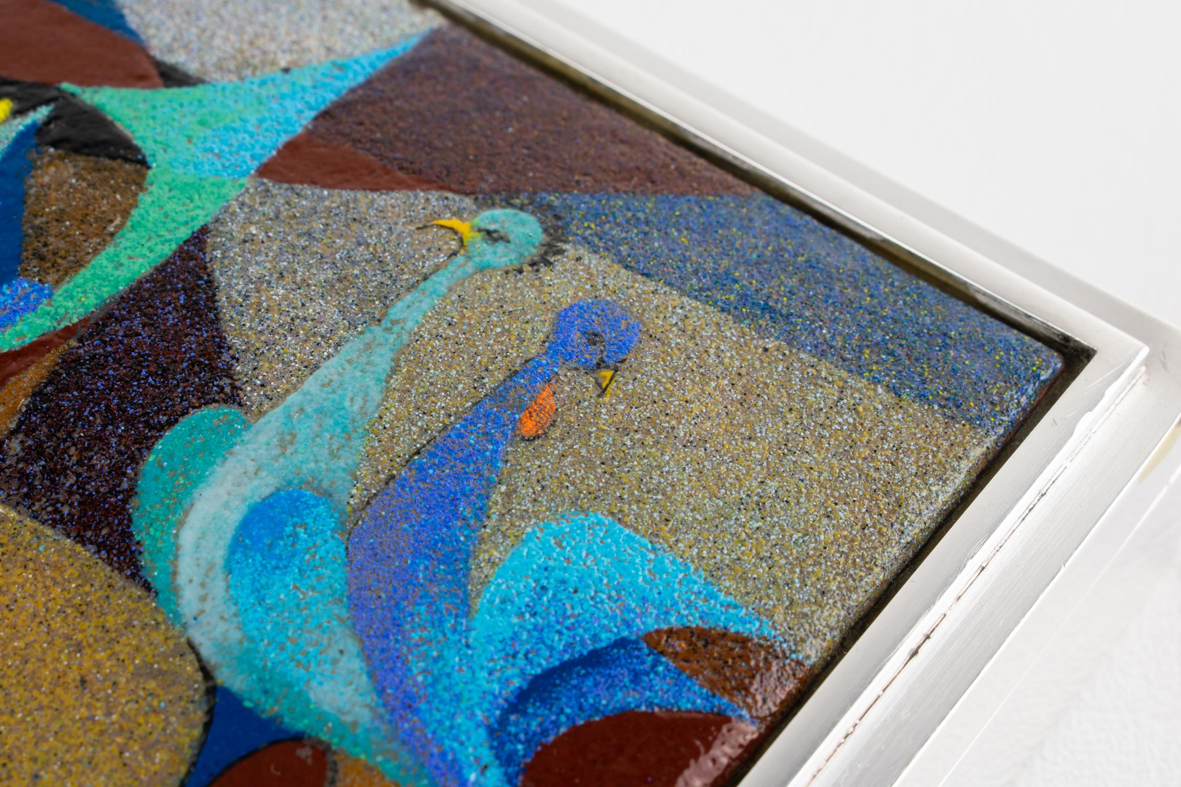 Camille Faure Limoges Modernist Enamel and Silver Plate Artwork Box, circa 1950 For Sale 10