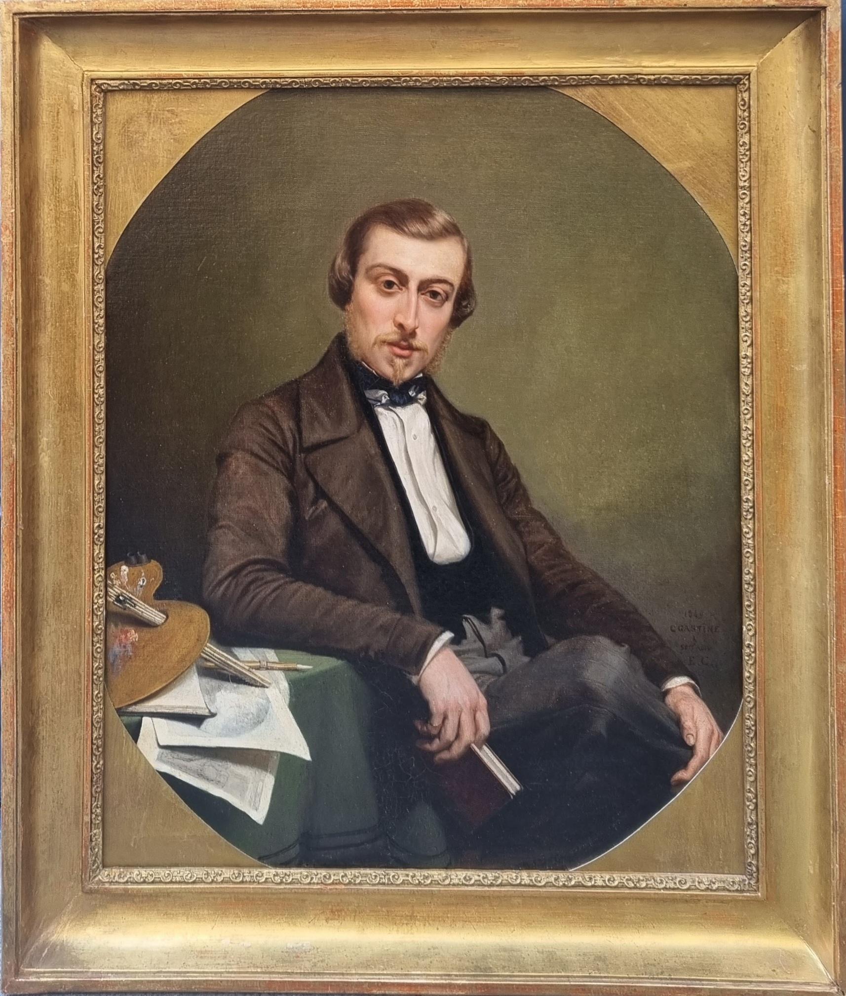 Pittura romantica francese Pittore Eugène CICERI Salon di Parigi 19° anniversario della morte di Eugène CICERI. in vendita 2