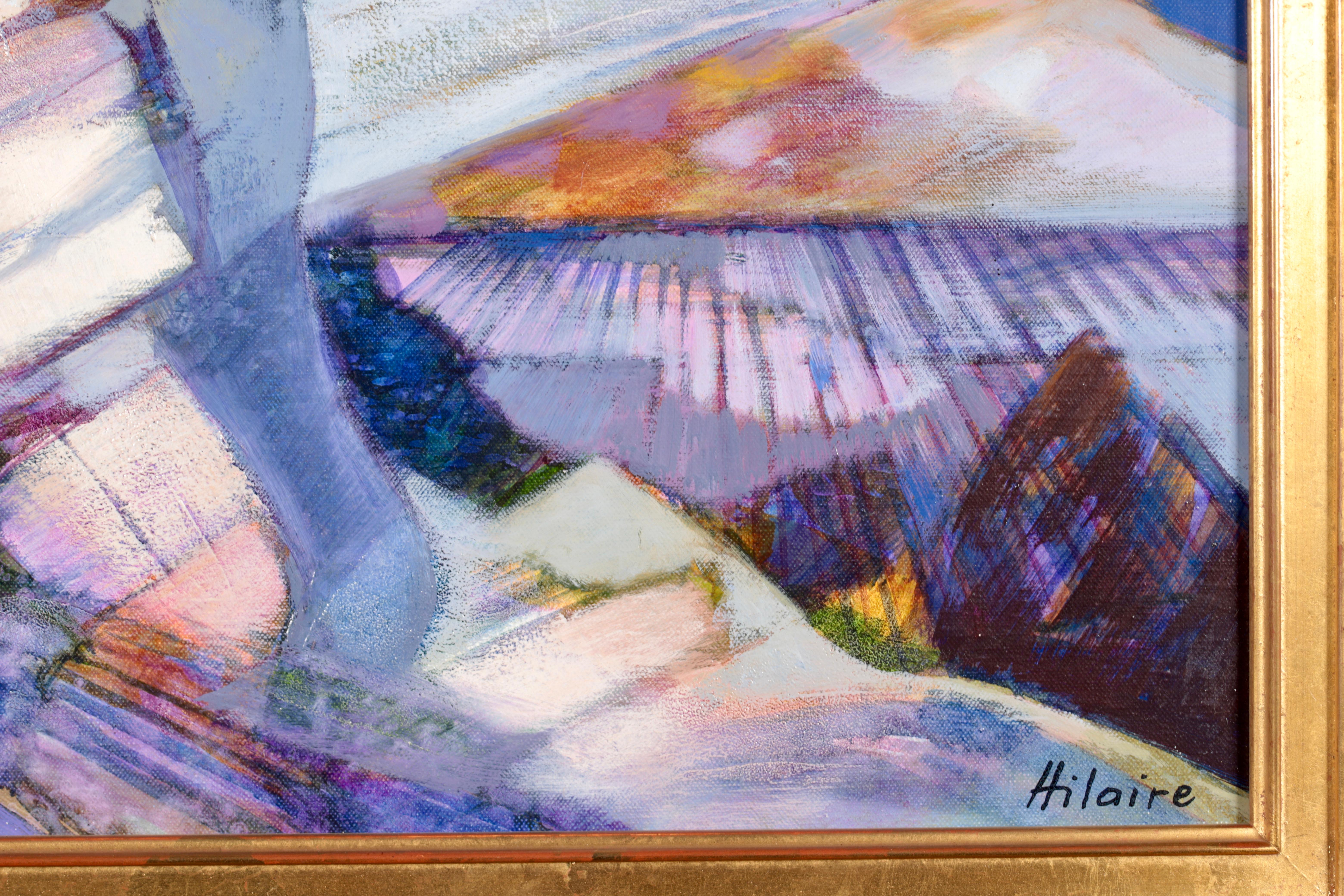Eygalières – Provence, Abstract Landscape Oil by Camille Hilaire 5