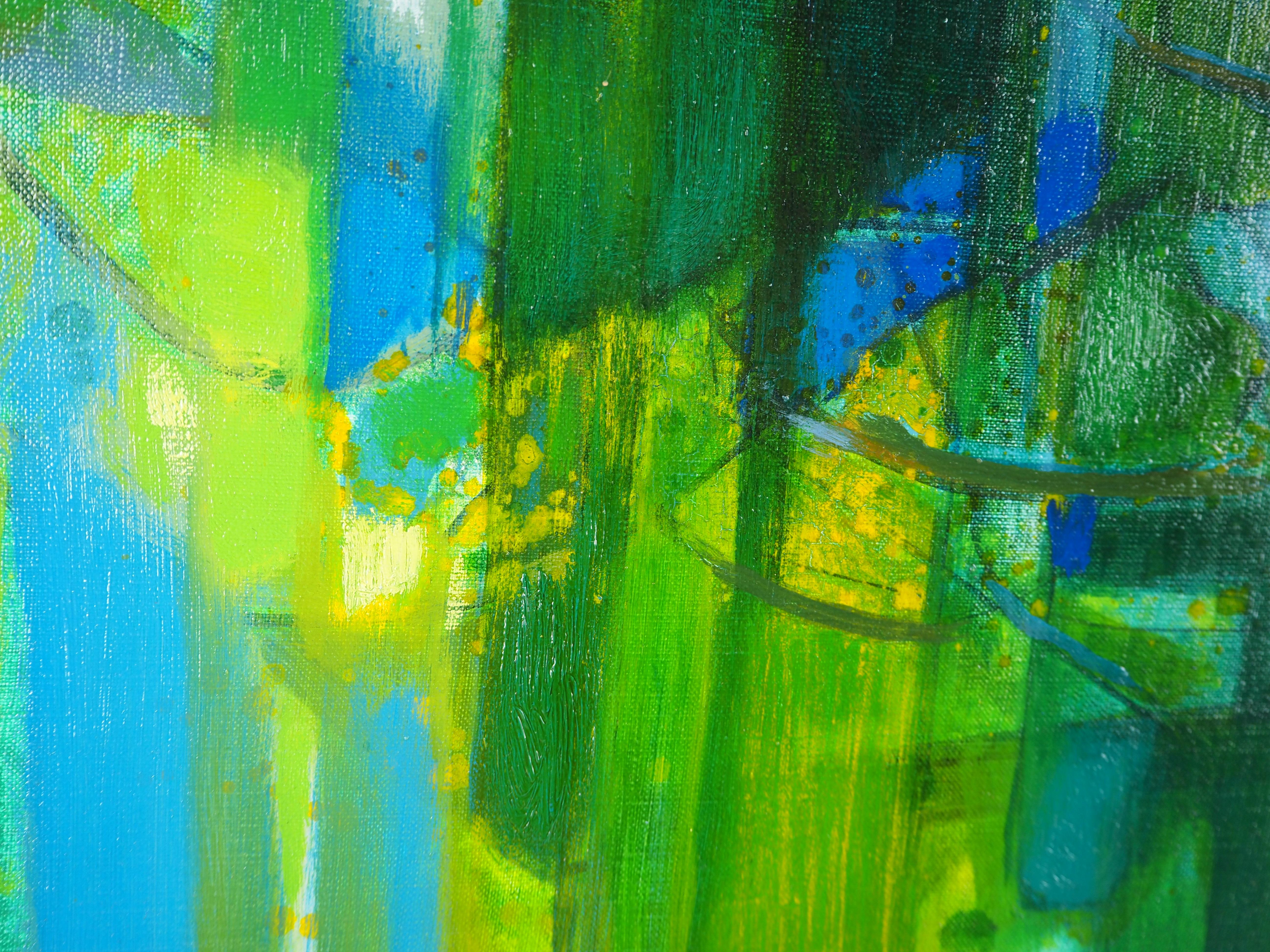 Normandia: Riflesso su un fiume - Olio originale su tela, firmato in vendita 4