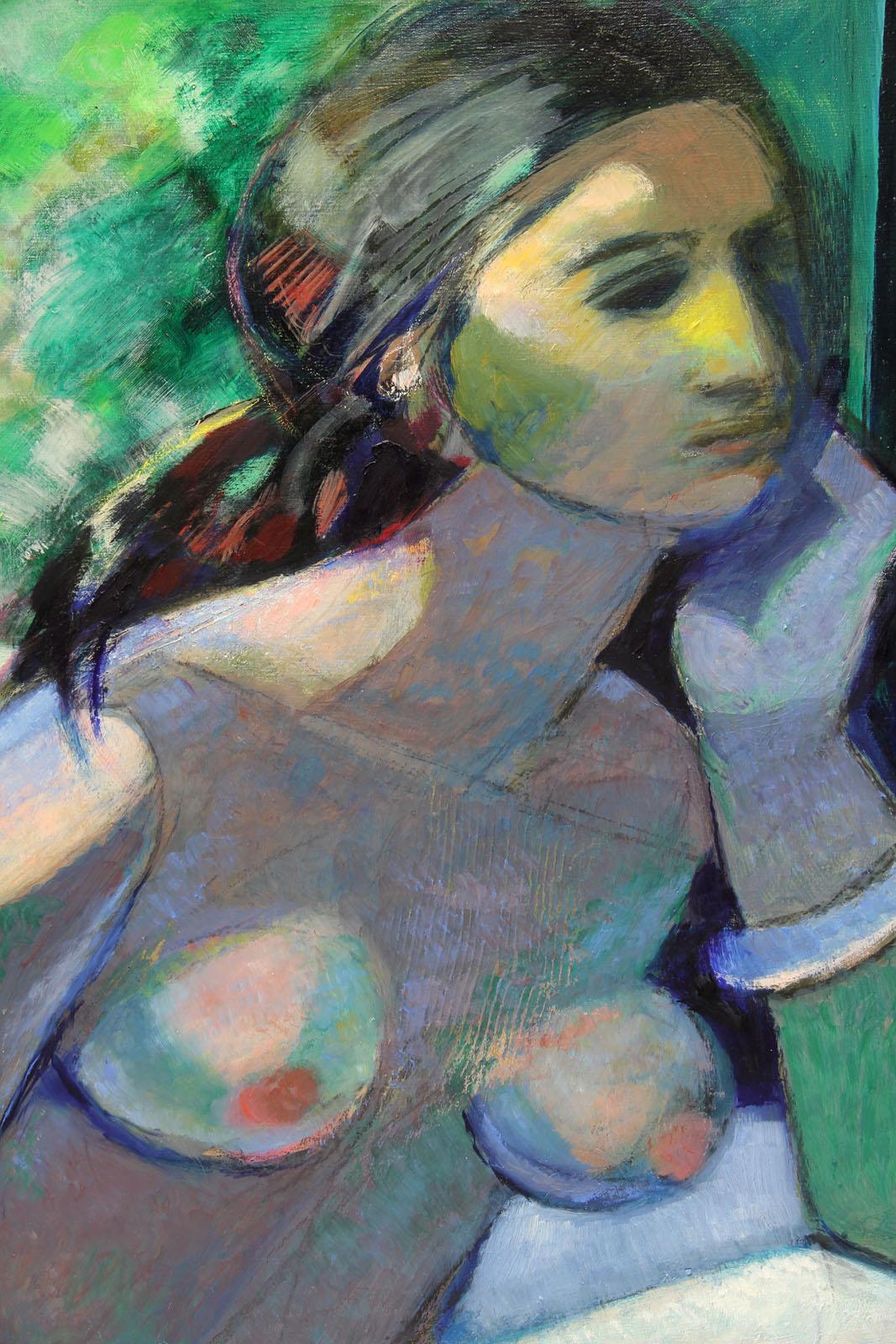 Nu dans un jardin - Painting Moderno di Camille Hilaire