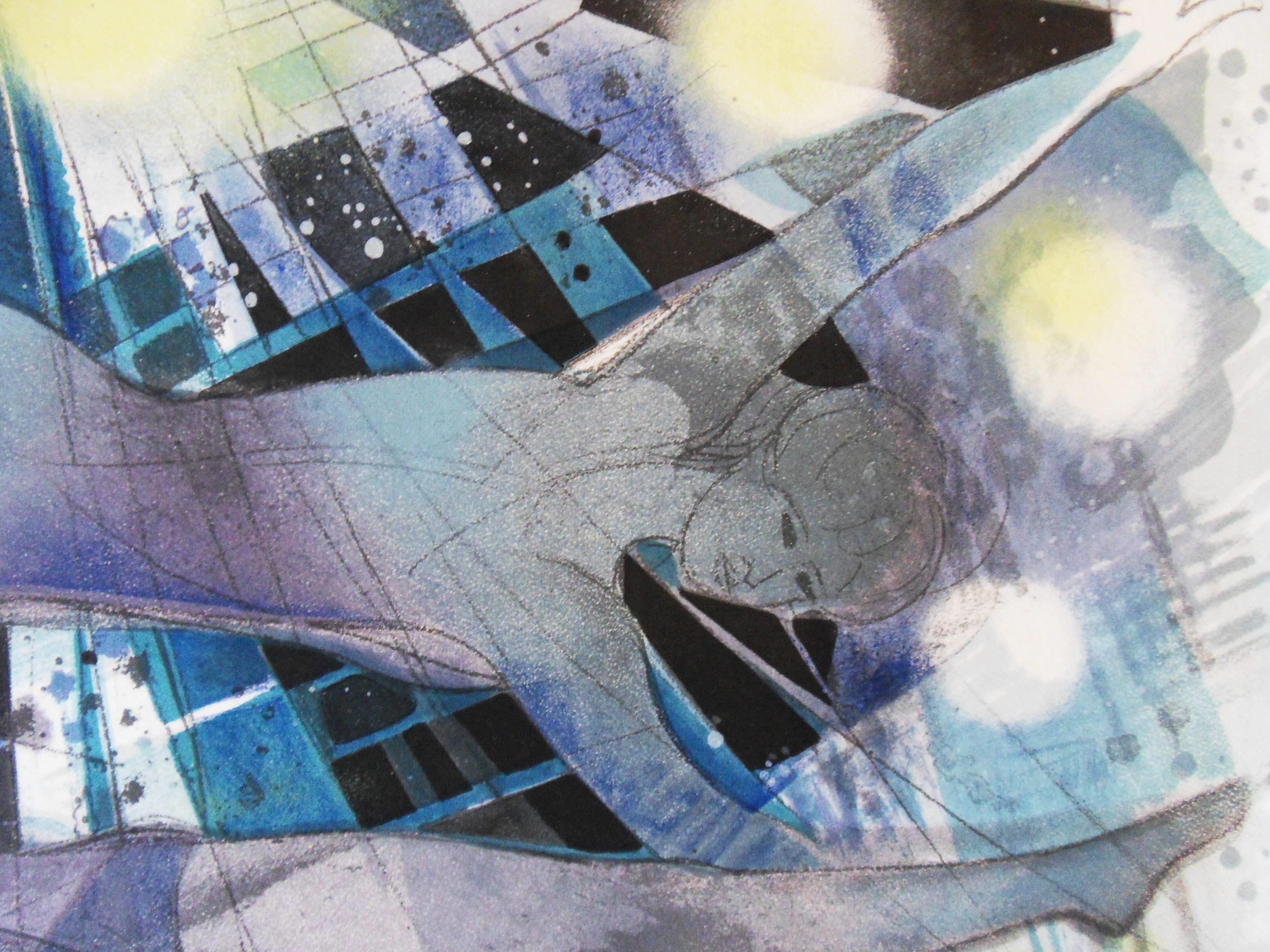 Circus : The Outfielders - Original handsigned lithograph - Modern Print by Camille Hilaire