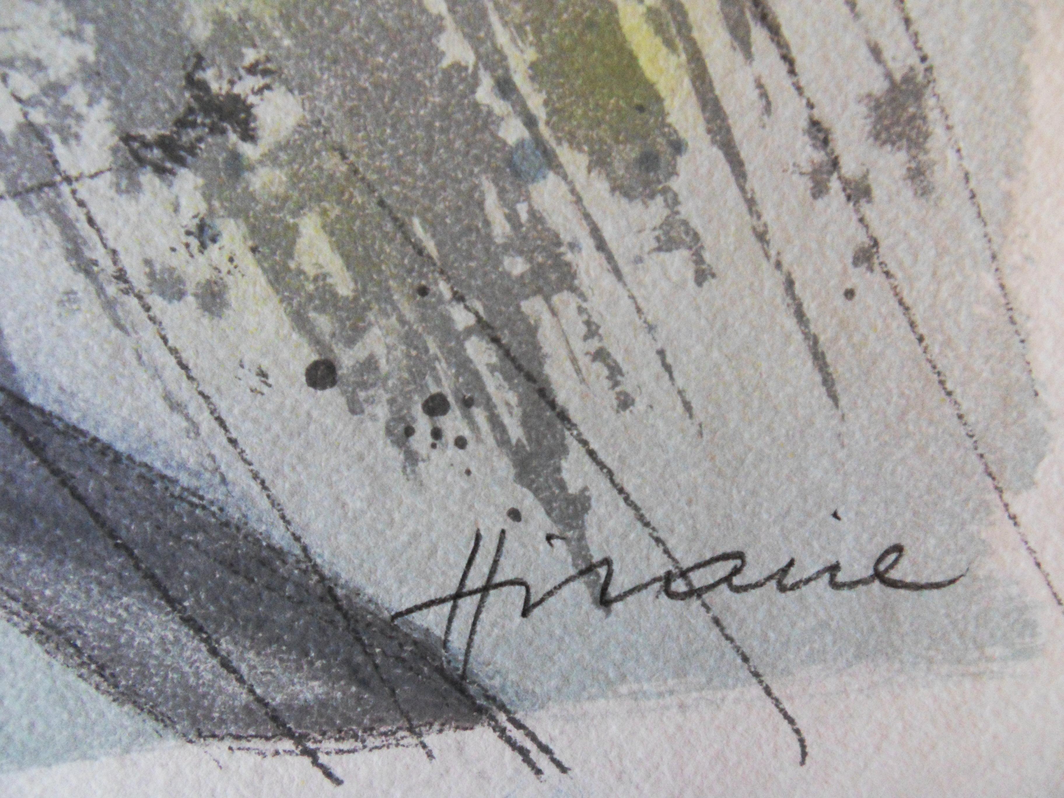 Circus : The Outfielders - Original handsigned lithograph - Print by Camille Hilaire