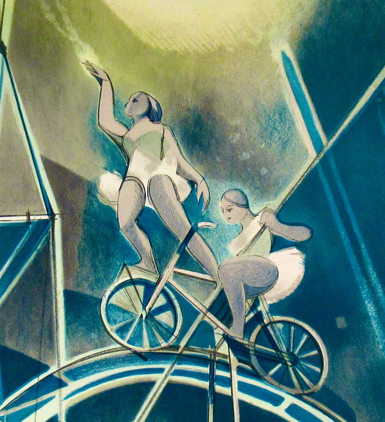 Le cirque (Le cirque) IV - Impressionnisme Print par Camille Hilaire
