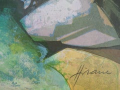 Rivers in France : Falls in the Alps - Original handsigned lithograph