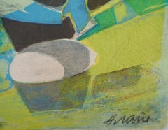 Rivers in France : The Washerwoman - Original handsigned lithograph