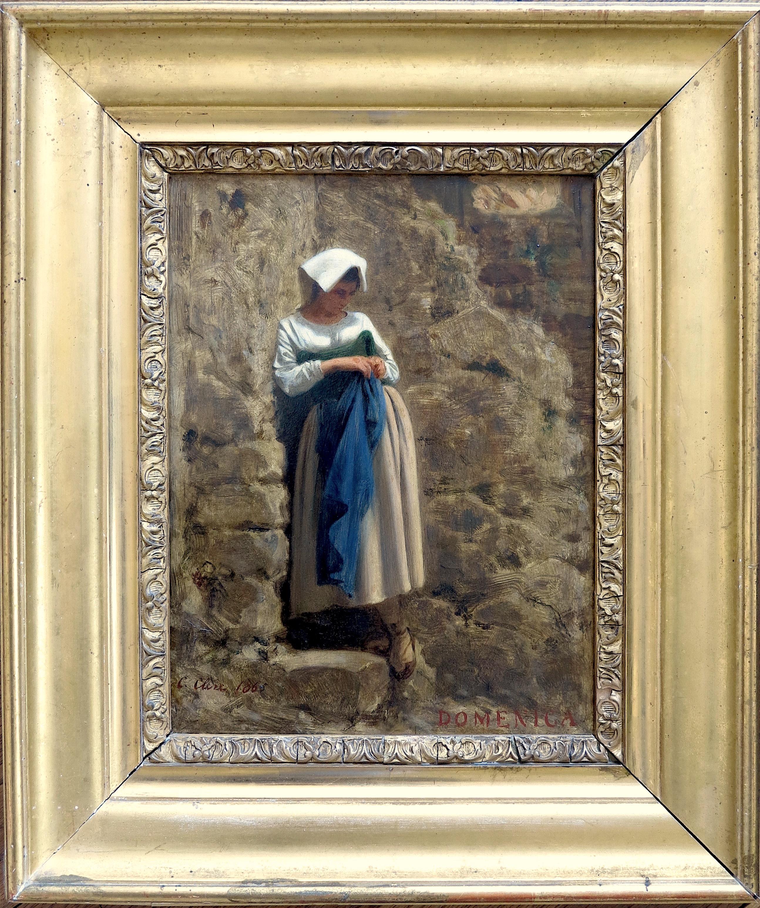 Camille Jacques François CLERE Portrait Painting - Domenica