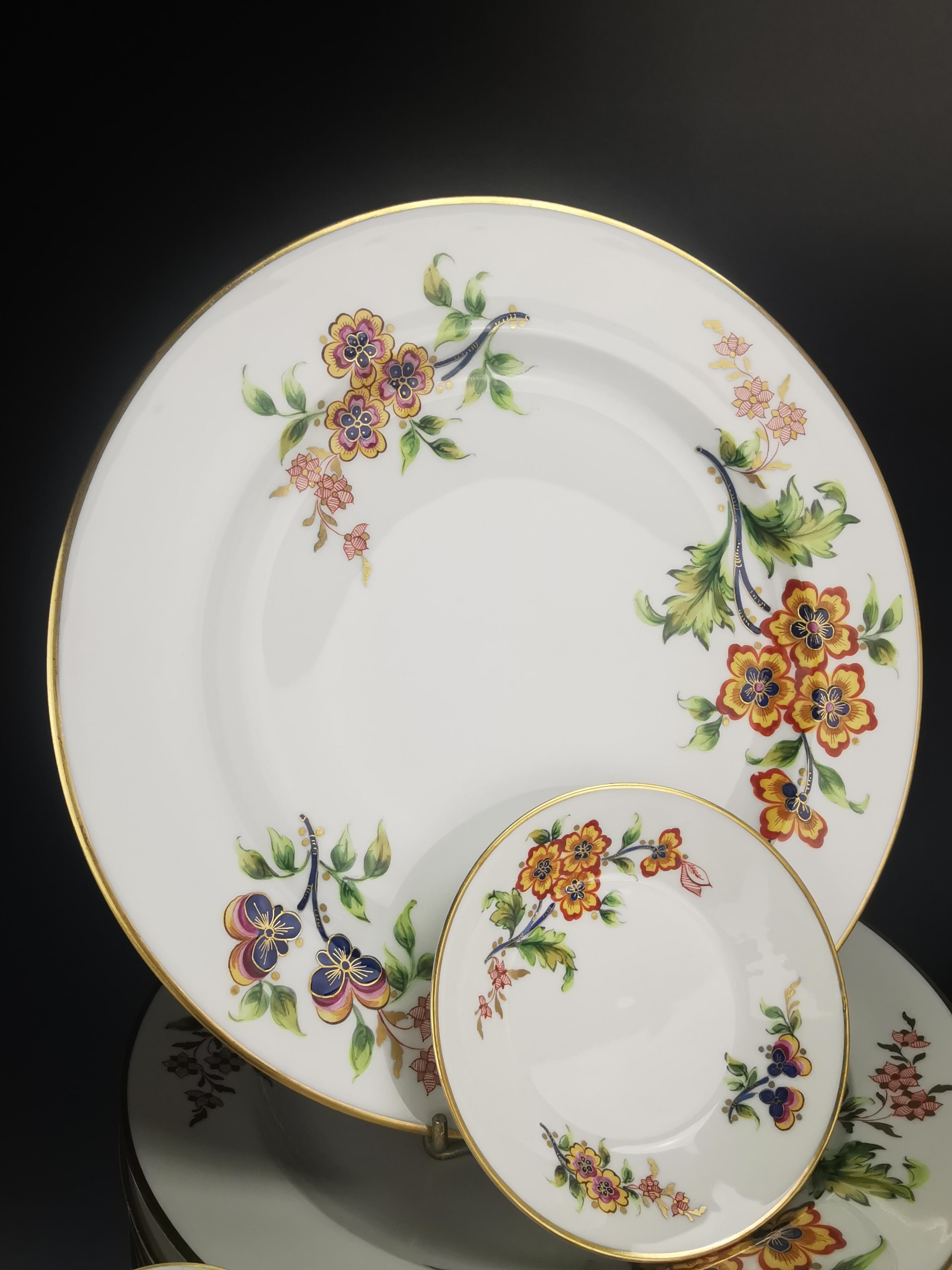 Mid-20th Century Camille Le Tallec Paris - Part of table service - Limoges Porcelain - BAYEUX For Sale