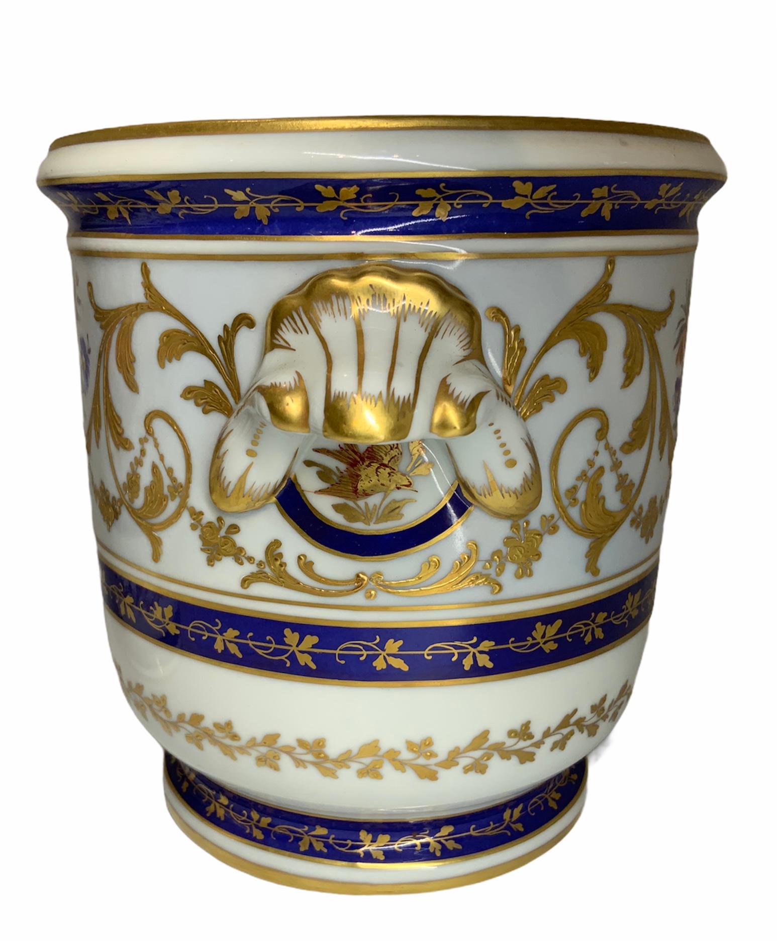 Porcelaine Paire de cache-pots en porcelaine Camille Le Tallec en vente
