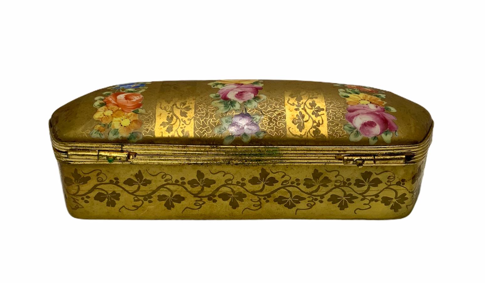 Neoclassical Camille Le Tallec Porcelain Rectangular Dresser Box For Sale