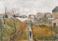 « Boudonville – Nancy ; temps de pluie », vue du jardin de l’artiste, 1888