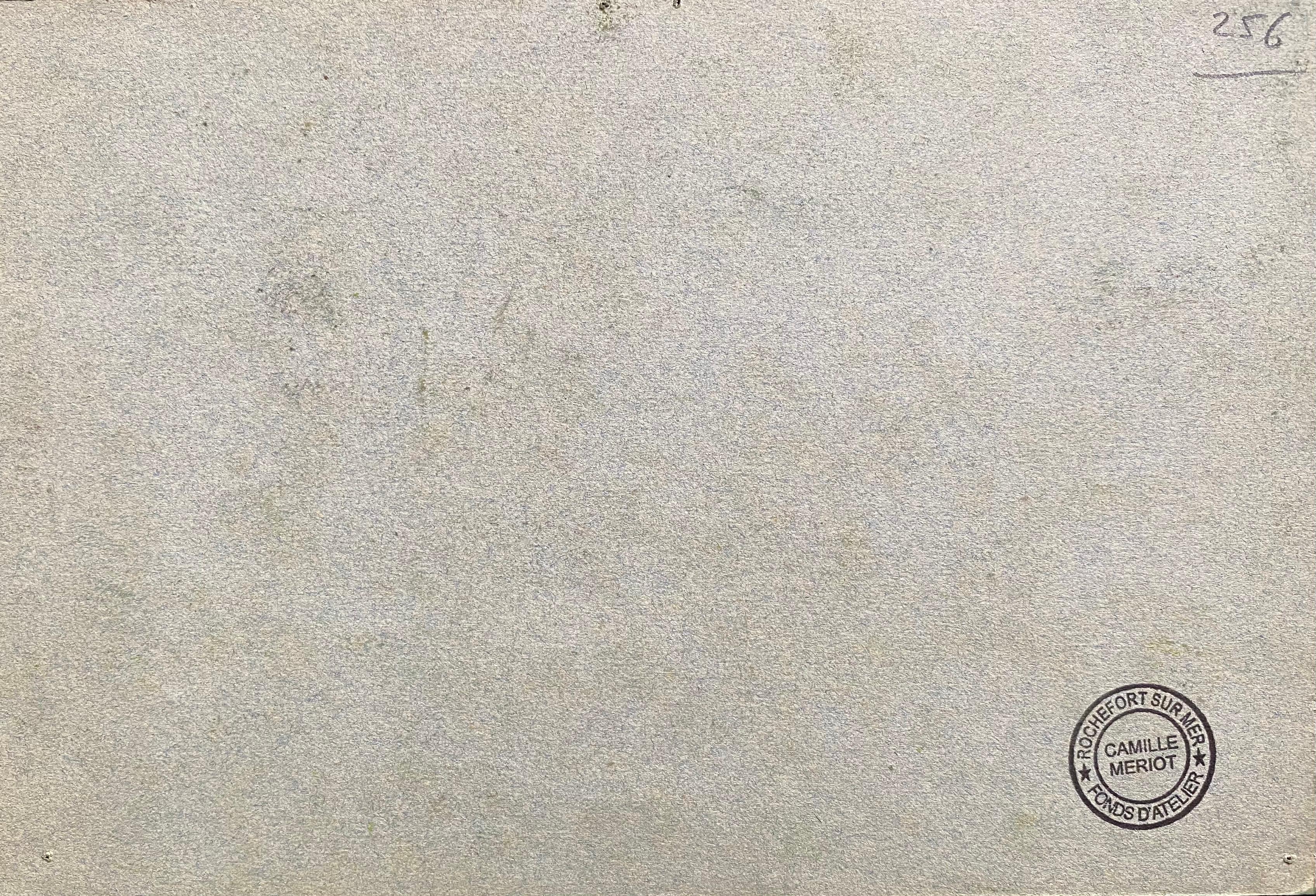 Camille Meriot, Impressionista francese a pastello, campagna illuminata dal sole, vicolo tranquillo in vendita 7