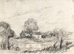 Field with tree, French Impressionist painting