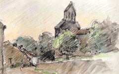 French Village, French Impressionist painting