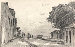 Street Scene with Figures, French Impressionist painting