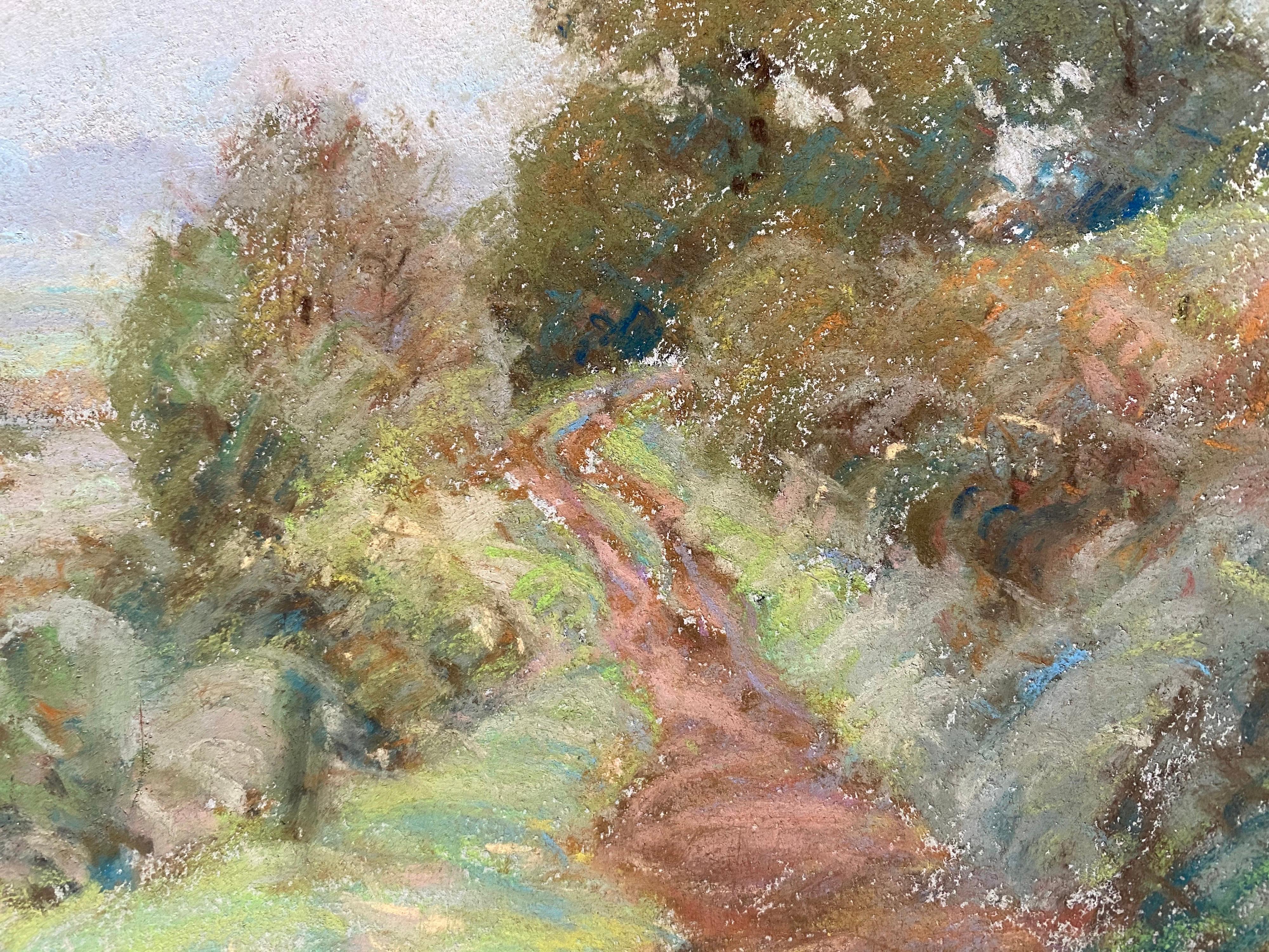 Other Camille Meriot, Pastel French Impressionist Landscape View For Sale