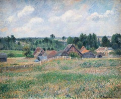 La Briqueterie Delafolie à Éragny - Impressionist Oil on Canvas Painting, 1884