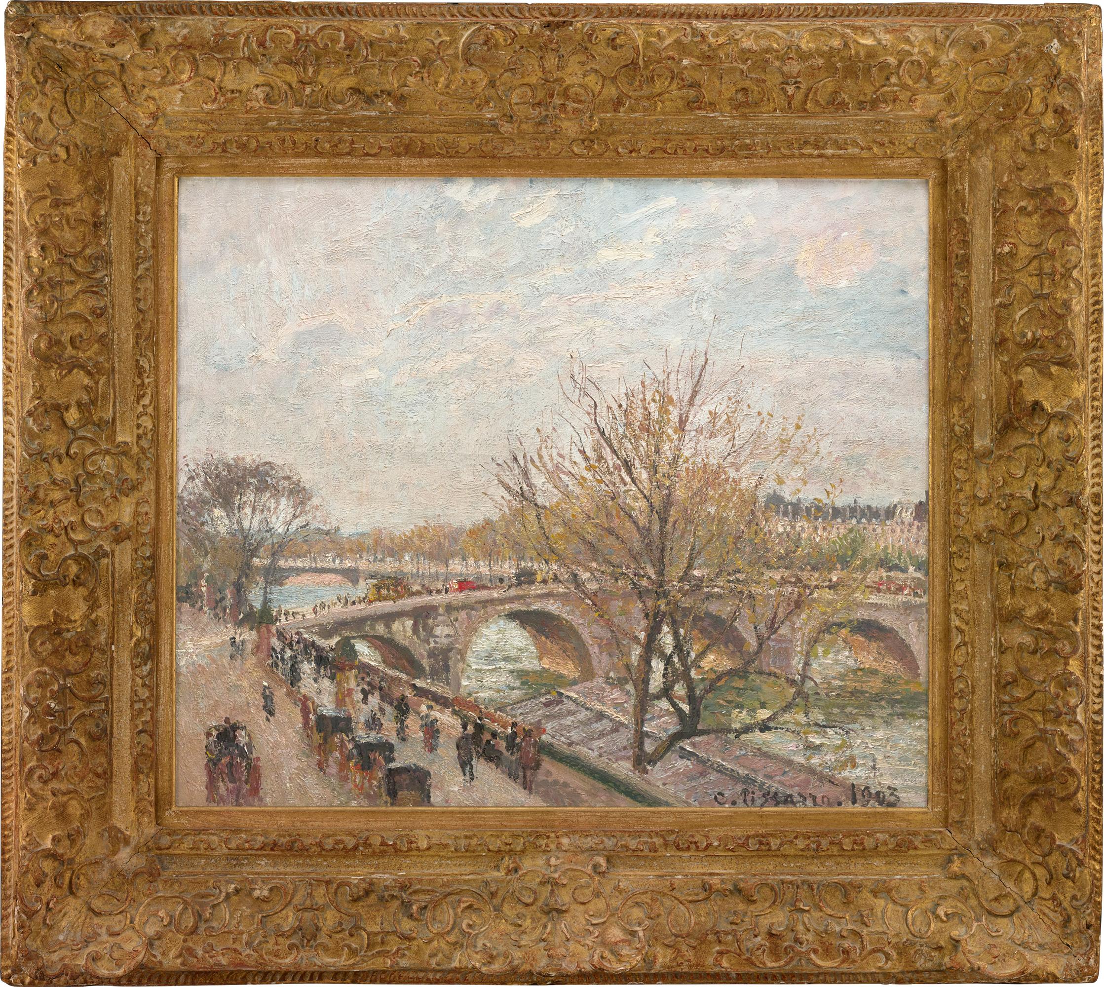 Le Pont-Royal, temps gris lumineux de Camille Pissarro 1