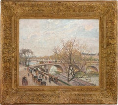 Le Pont-Royal, temps gris lumineux by Camille Pissarro