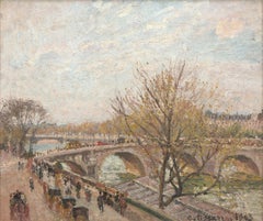 Le Pont-Royal, temps gris lumineux von Camille Pissarro