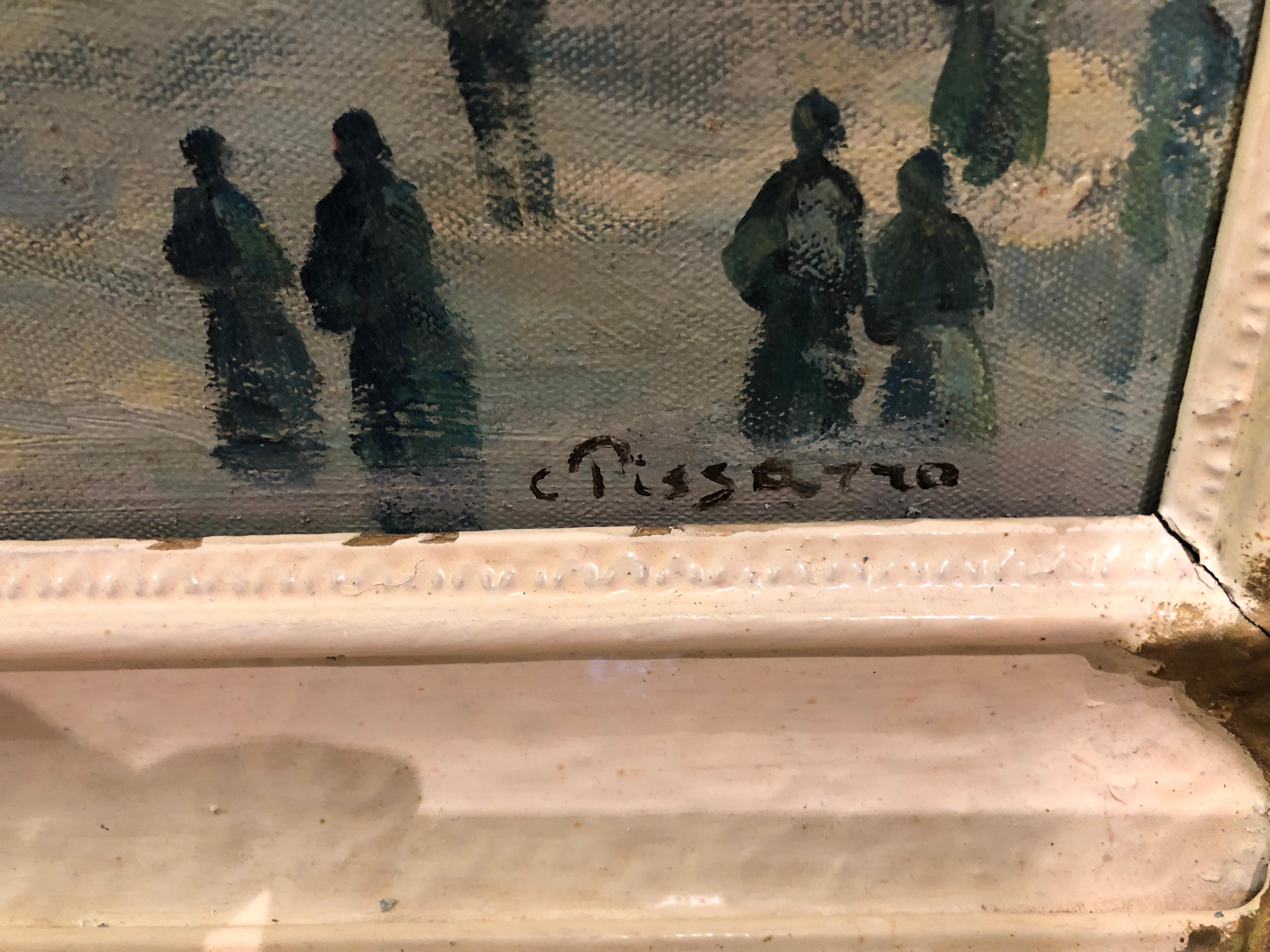 OLD MASTER Signiert Pissarro „Die bunte Straße“, Ölgemälde, 20. Jahrhundert, GGF im Angebot 7