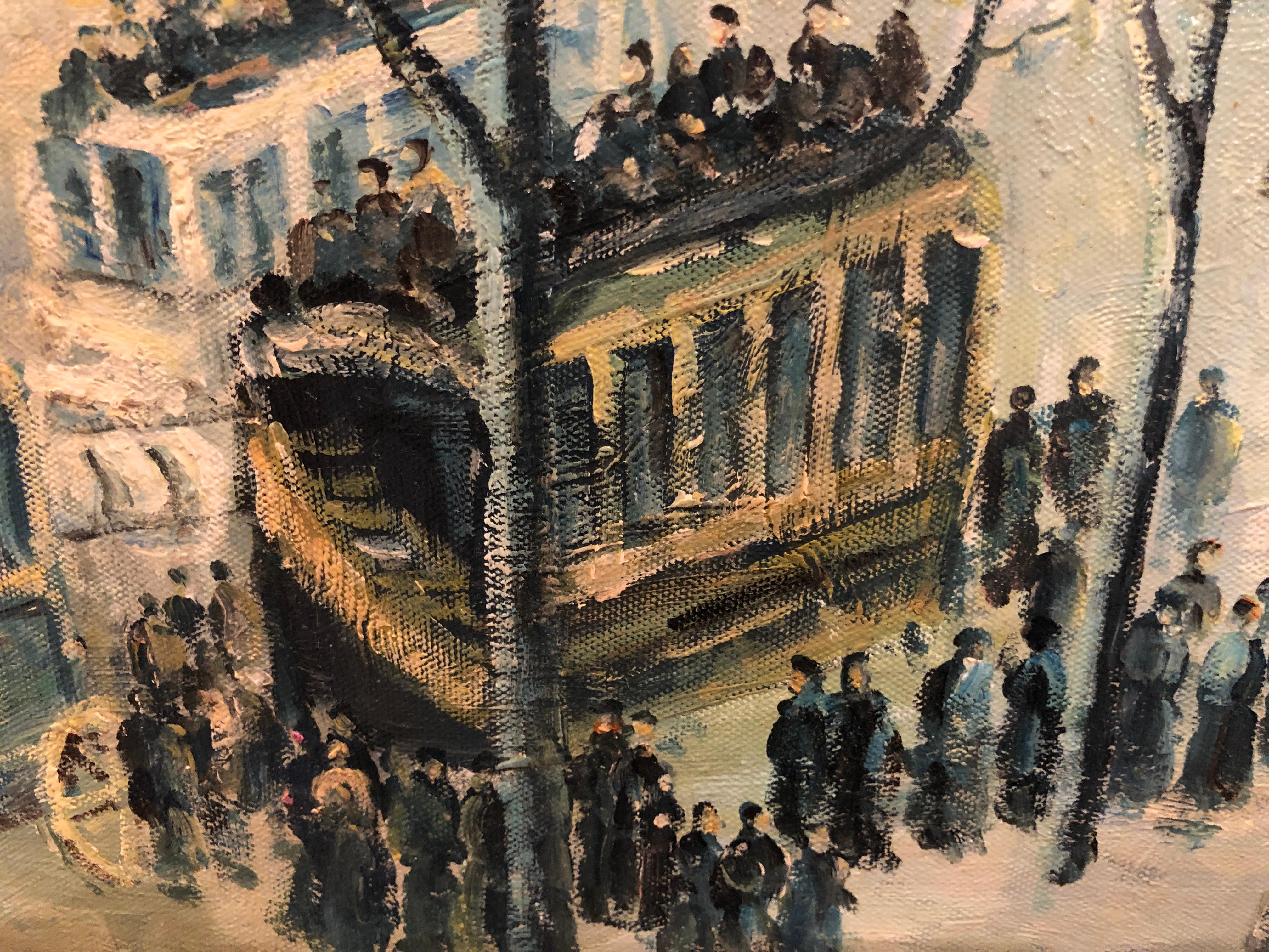 OLD MASTER Signiert Pissarro „Die bunte Straße“, Ölgemälde, 20. Jahrhundert, GGF im Angebot 8