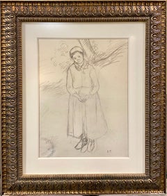 Camille Pissarro "Paysanne" (Double sided work)