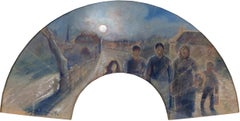 „Rückkehr ins Dorf im Mondlicht“ von Camille Pissarro