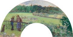 Hirte und Hirtin am Tor, Bazincourt von Camille Pissarro