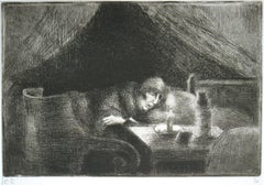 Grand'mère (Lichteffekt) (La Mère de l'artiste) von Camille Pissarro