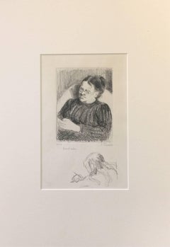 Grand'mère - Retrato de la mujer del artista - Litografía 1895