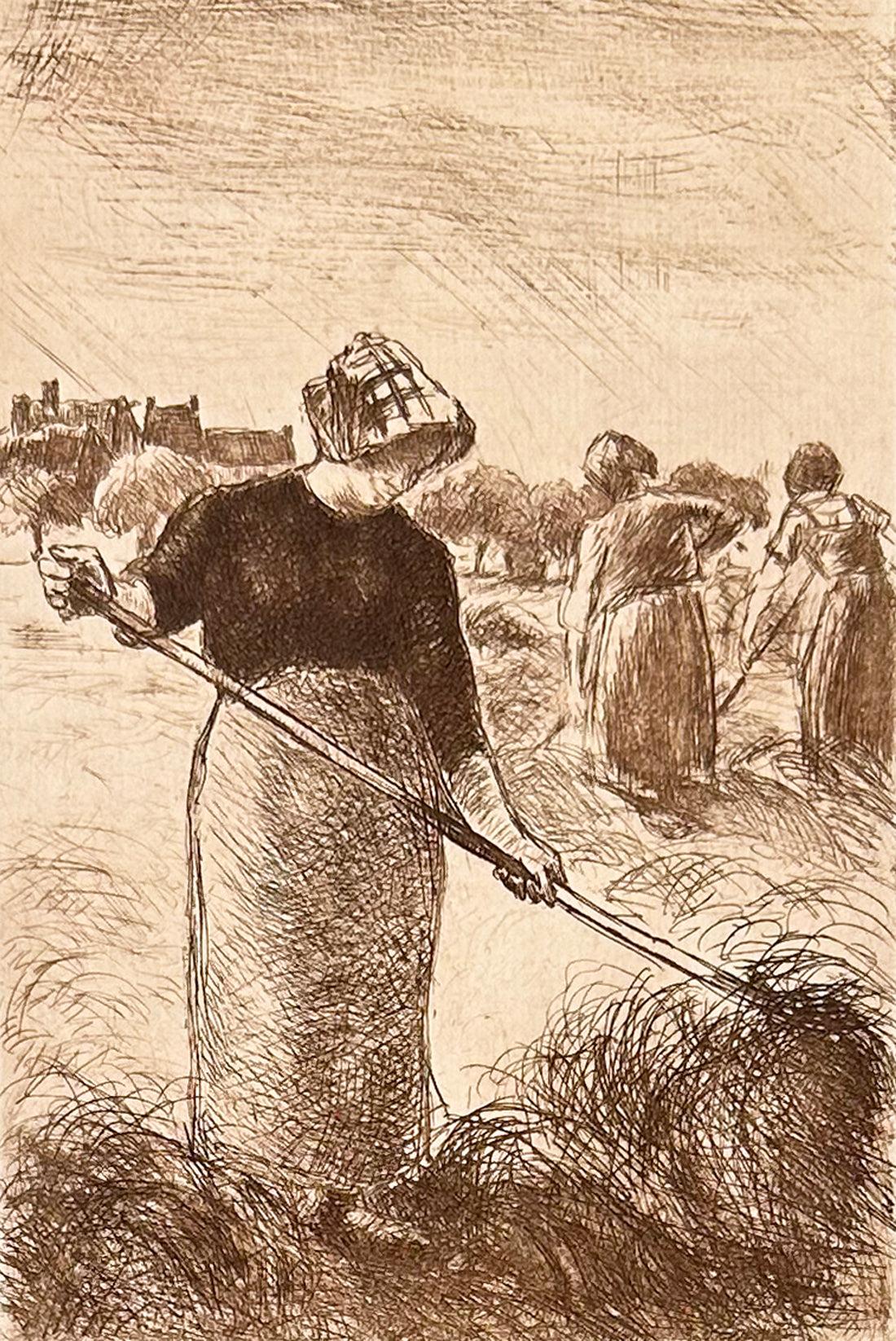 Print de Camille Pissarro - Les Faneuses