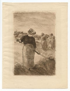 "Les Faneuses" original etching