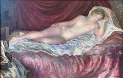 Camille ROCHE (1894-1948), "Ragazza addormentata", nudo