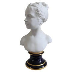 Retro Camille Tharaud for Limoges Little Girl Biscuit Bust 