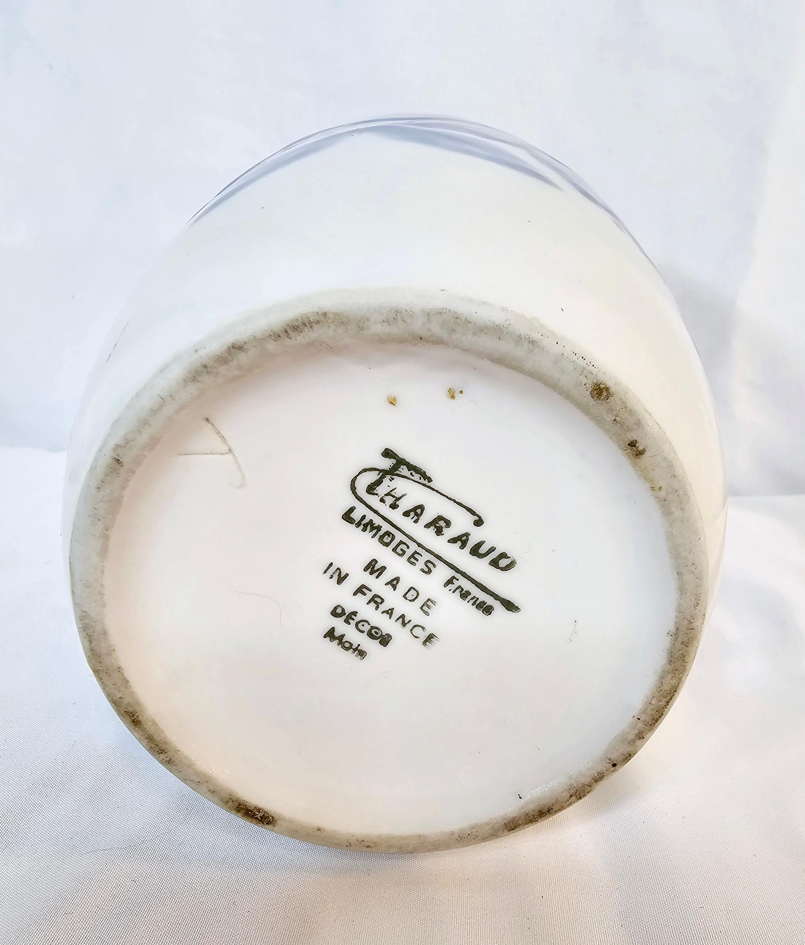 Glazed Camille Tharaud For Limoges Porcelain Vase For Sale