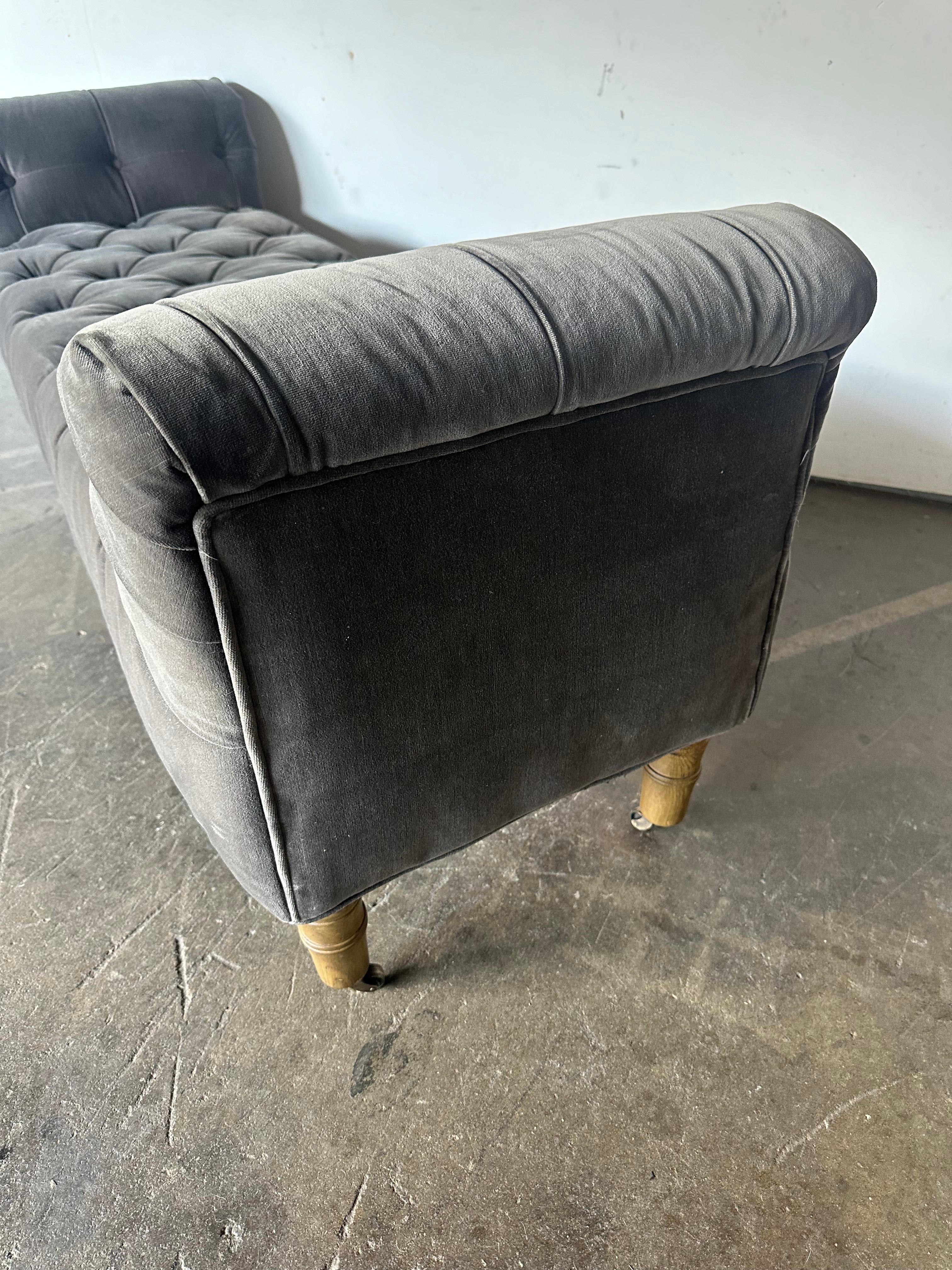 Contemporary Camille Tufted Sofa Bench by Restoration Hardware