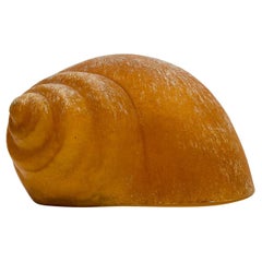 Camilli Sergio snail sculpture in semi-transparent fiberglass