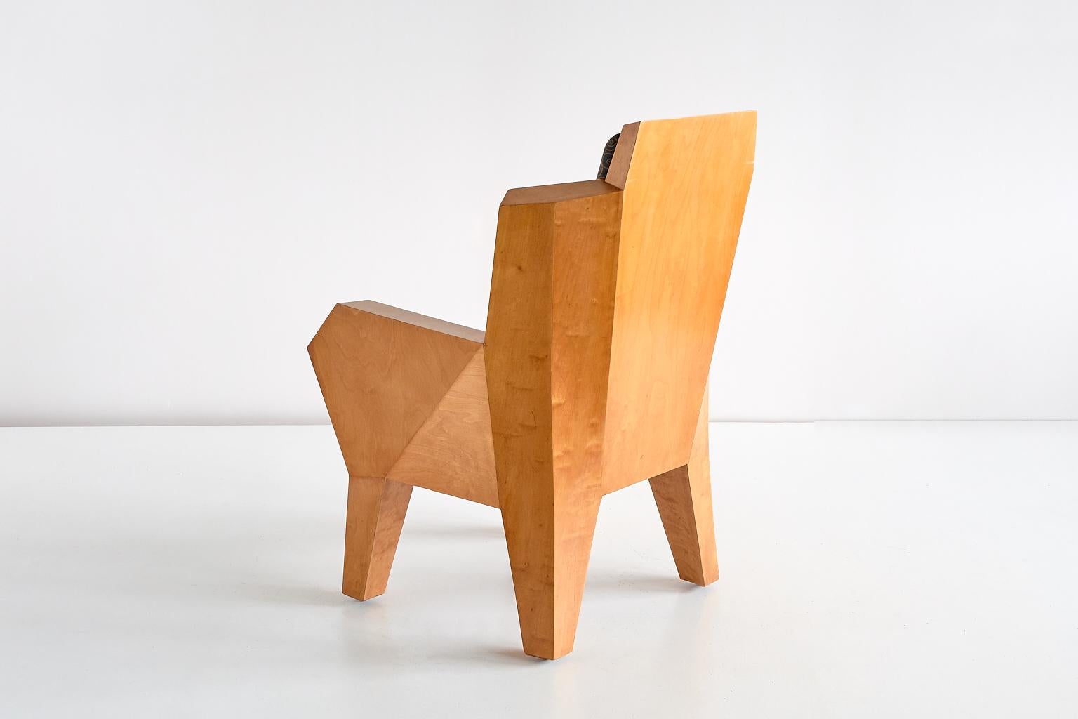 Allemand Important fauteuil cubiste Camillo Cerri conçu pour Haus Reinbach, 1928 en vente