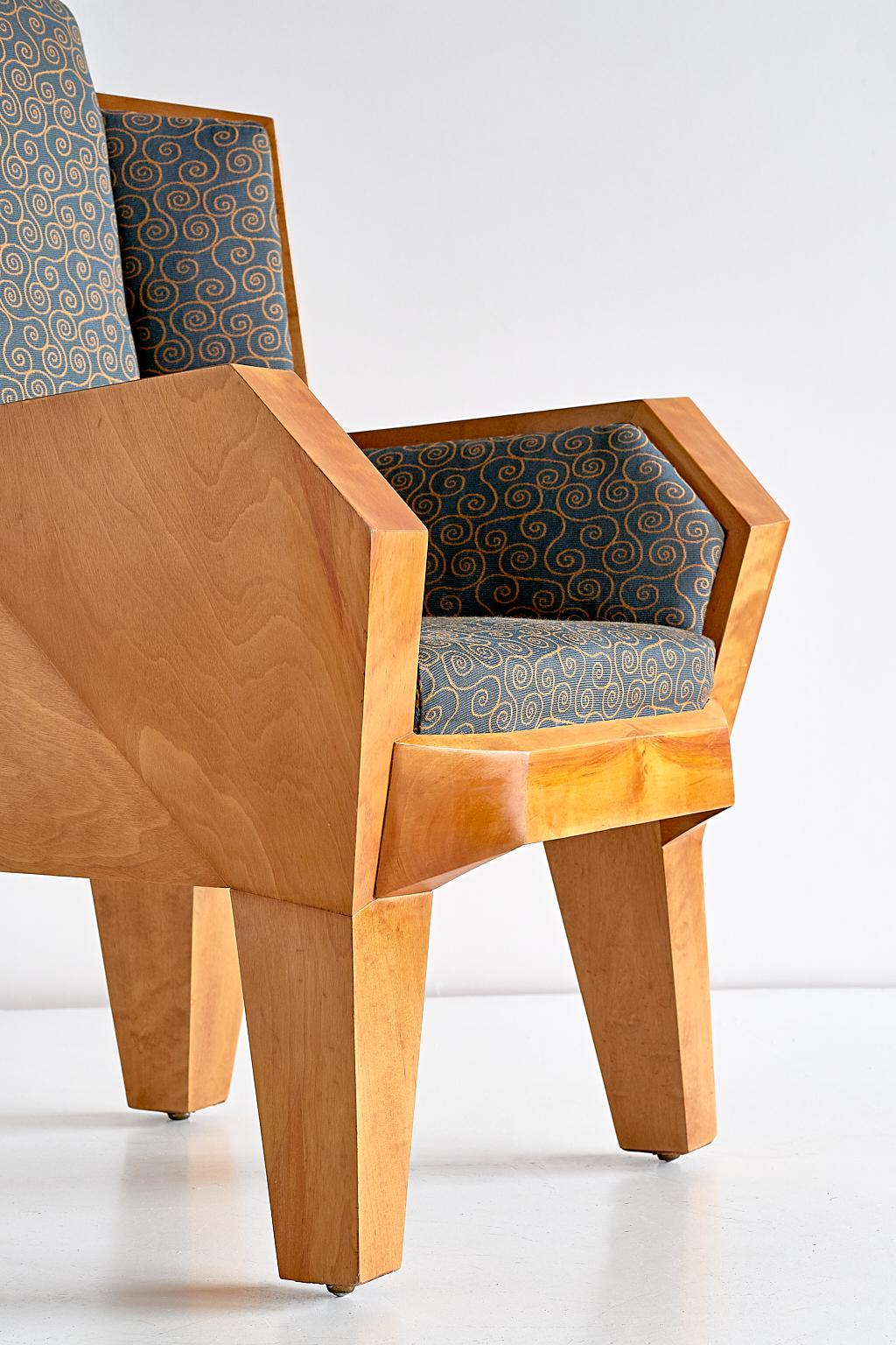 Début du 20ème siècle Important fauteuil cubiste Camillo Cerri conçu pour Haus Reinbach, 1928 en vente