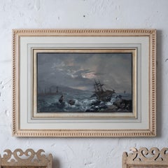 Camillo de Vito, View from Naples Pier, Gouache, c.1820s