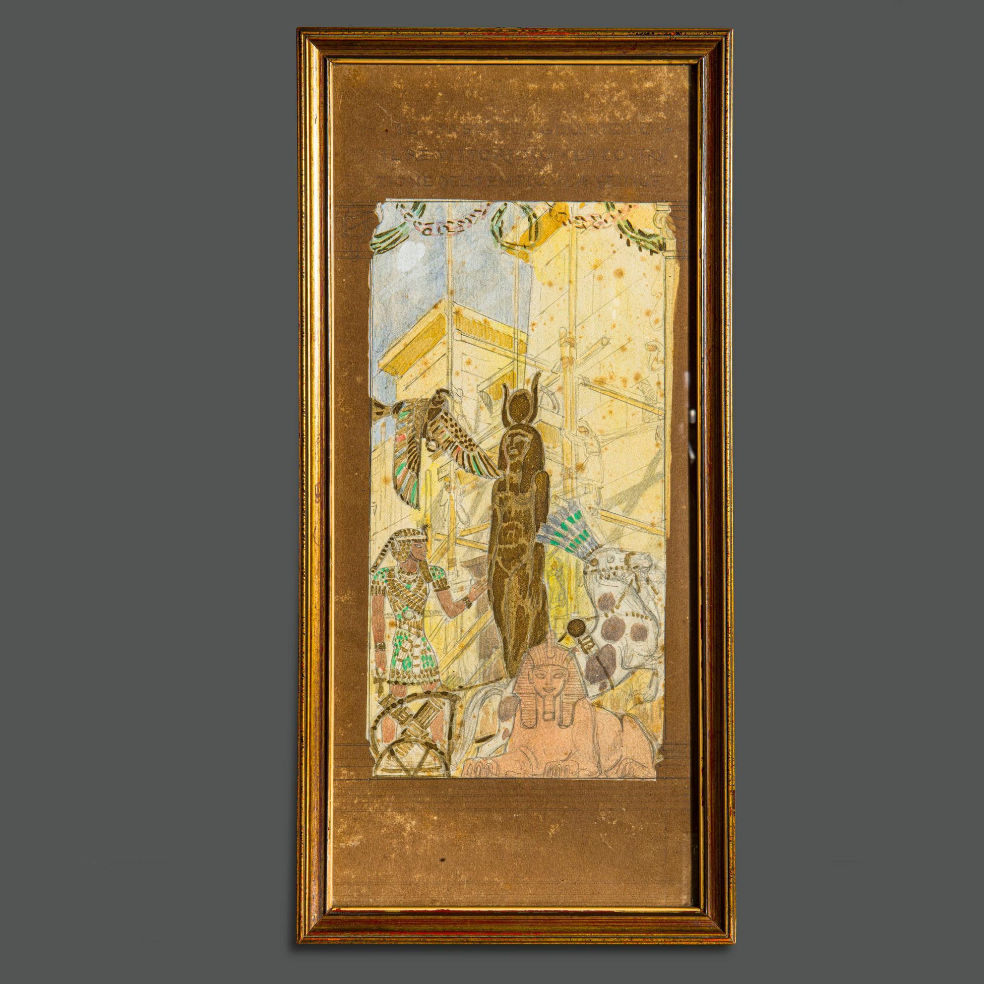 1920s Pair of Documented Orientalist Watercolors by Camillo Innocenti For Sale 3
