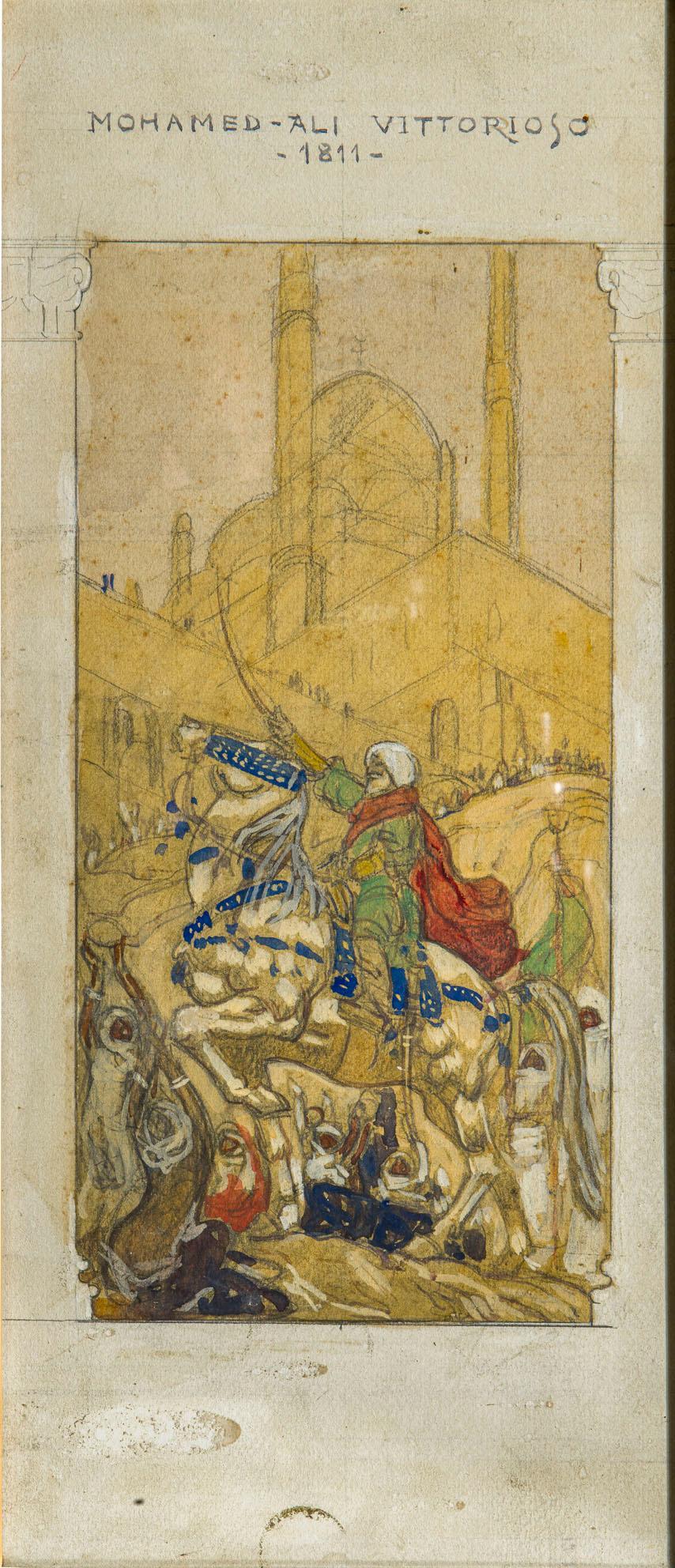 1920s Pair of Documented Orientalist Watercolors by Camillo Innocenti For Sale 6