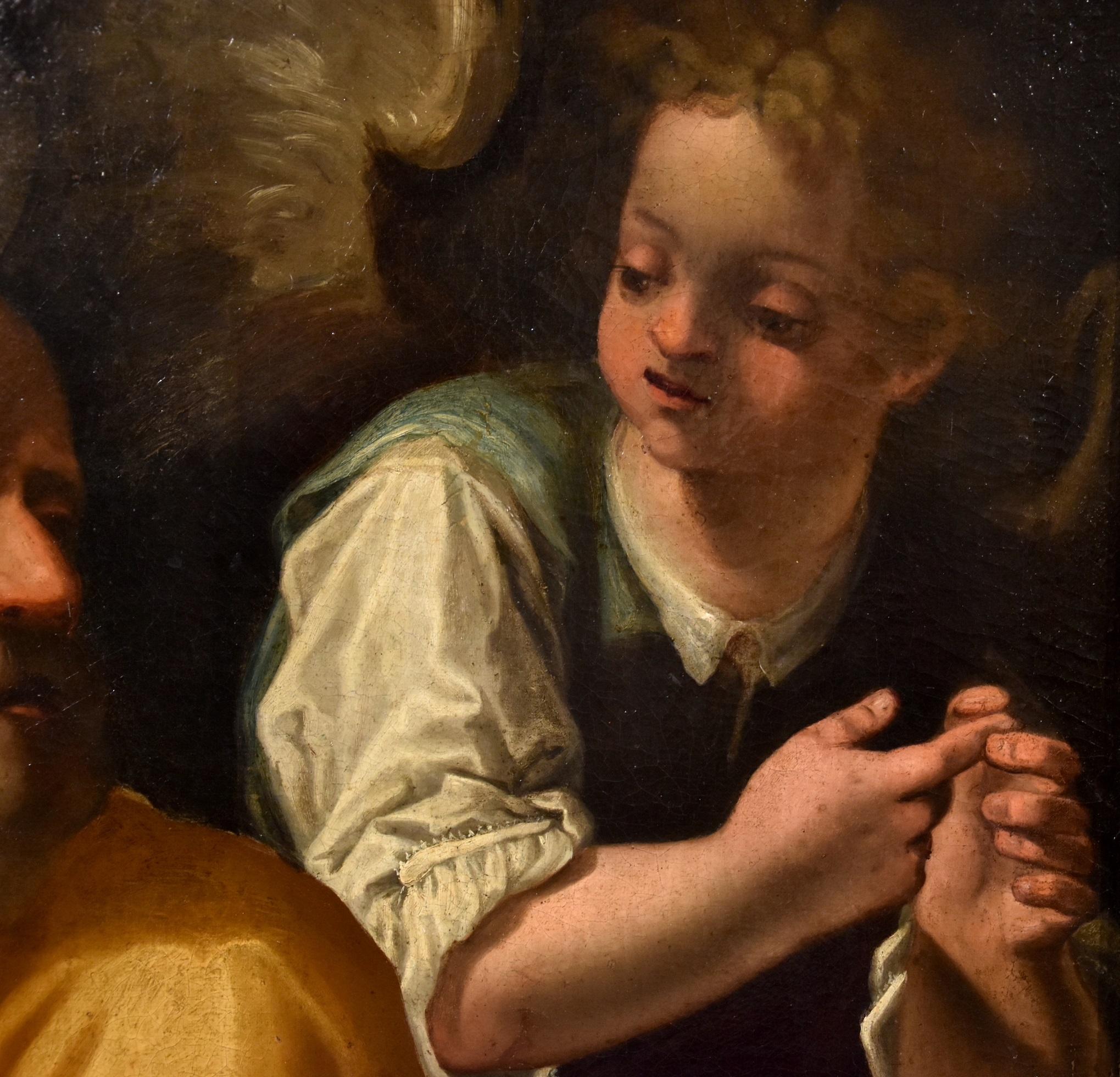 Saint Matthew Angel Procaccini Paint Oil on canvas Old master 17th Century Art For Sale 7